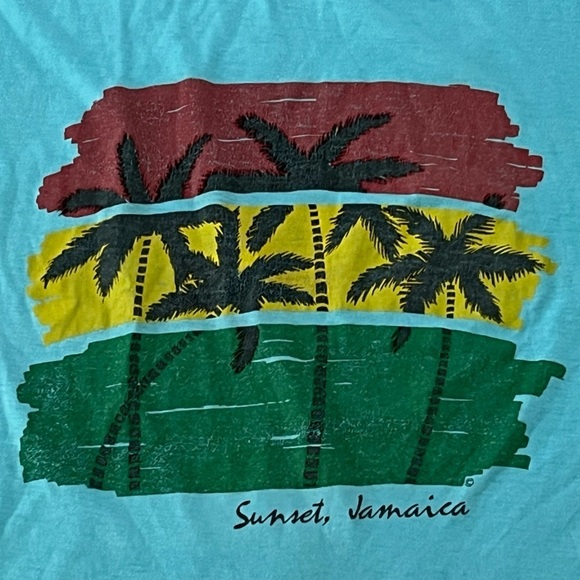 Vintage 1980s Sunset Jamaica Tourism Travel Vacation Destination Tshirt - Picture 2 of 4